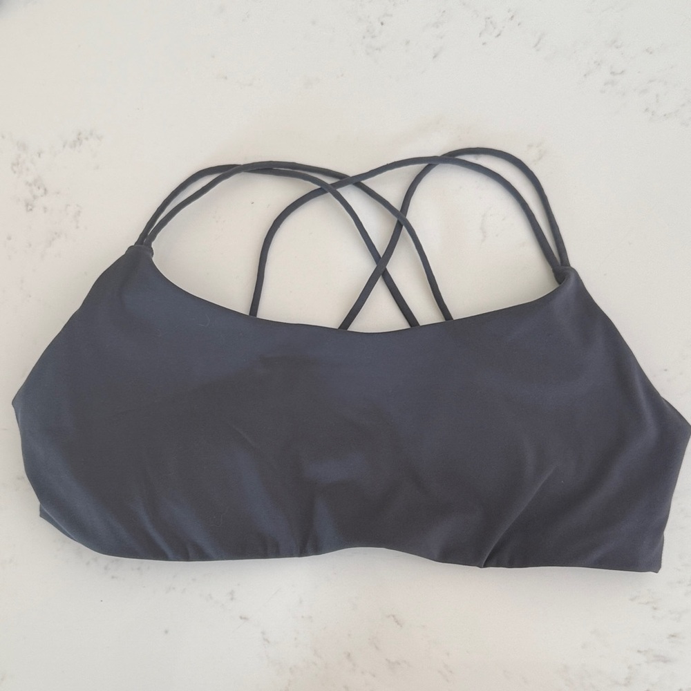 Vuori Dark Gray Strappy Bandeau